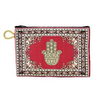 BDM - Monedero turco de tela con cremallera de la mano de Fátima. Elige tu color. - Rojo