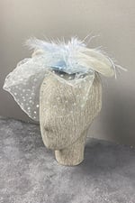 Bebe Mavi Puantiyeli Vualet Parti Ve Nikah Şapkası