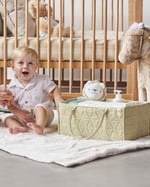 Bebek Bezi Caddy Organizatörü, Kız ve Erkek İstasyonu Değiştirmek için Yumuşak Kreş Saklama Sepeti - Bebek Kayıt Defteri Olması Gerekenler, Yenidoğan Temelleri - Bebek Duşları için Hediye, Araba Caddy