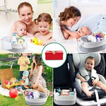 Bebek Bezi Caddy Organizer - Ekstra Büyük Bez Caddy Halat Kreş Saklama Kutusu - 8 Cepli, 5 Bölmeli ve 2 Çıkarılabilir Bölücü ile Bebek Sepeti