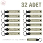 Bebek Mevlidi Hatırası Anahtarlık 32'li Set, 32'li Set, MH-KAN8529X32, Sütlü Kahve & Sütlü Kahve, üniseks-bebek