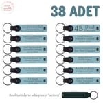 Bebek Mevlidi Hatırası Anahtarlık 38'li Set, 38'li Set, MH-KAN8539X38, Gök Mavi & Lacivert, üniseks-bebek