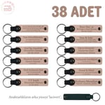 Bebek Mevlidi Hatırası Anahtarlık 38'li Set, Standart, MH-KAN8532X38, Yavru Ağzı & Lacivert, üniseks-bebek