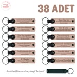Bebek Mevlidi Hatırası Anahtarlık 38'li Set, Standart, MH-KAN8532X38, Yavru Ağzı & Lacivert, üniseks-bebek