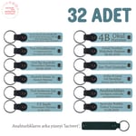 Bebek Mevlidi Hatırası İsim Yazılı Anahtarlık, Standart, MH-KAN8539X32, Gök Mavi & Lacivert, üniseks-bebek