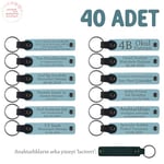 Bebek Mevlidi Hatırası İsim Yazılı Anahtarlık, Standart, MH-KAN8539X40, Gök Mavi & Lacivert, üniseks-bebek