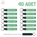 Bebek Mevlidi Hatırası İsim Yazılı Anahtarlık, Standart, MH-KAN8535X40, Açık Yeşil & Lacivert, üniseks-bebek