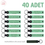 Bebek Mevlidi Hatırası İsim Yazılı Anahtarlık, Standart, MH-KAN8528X40, Açık Yeşil & Yeşil, üniseks-bebek