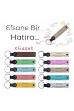 Bebek Mevlit Hatırası Deri Anahtarlık, Standart, MH-KAN8626X6, üniseks-yetişkin