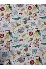Bebek Özel%100 Pamuklu Bebek Çocuk Lastikli Çarşaf ve Yastık Kılıfı 70x100 cm, Yeni Beyaz Orman