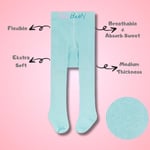 Bebek Pamuklu Külotlu Çorap, Çocuk Yenidoğan Pamuk Kız Erkek Okul Çorabı, Beyaz Ekru Pembe Siyah Gri (Beyaz, 0-6 Ay)