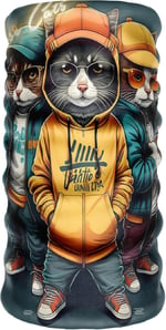 Bebo Store Extreme Spor Motor Ve Bisiklet Kullananlara Özel Desenli Buff Boyunluk Bandana Balaklava - kapsonlu_kedi