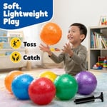 Bedwina Mini Knobby Balls - (12'li paket) 12 inç (5 inç) sensörlü toplar ve sivri masaj stres topları, pompalı, eğlenceli, zıplama topu, parti favorileri, çocuklar için çorap doldurucuları, Toddlers