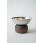 Beige & Stone Ahşap Tabanlı Çelik 330 Ml Dondurma Çerez Dekorasyon Sunum Kase Tabak