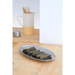 Beige & Stone Çelik 33 Cm Salata Servis/sunum Tepsi Metal Tabak