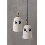 Beige & Stone Halloween Cadılar Bayramı Hayalet Temalı Sevimli Ruhlar Asılabilir Dekor ( 2'li )