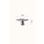 Beige & Stone Metal Ayaklı 23 Cm Tatlı Meyve Servis / Sunum Tabağı