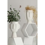 Beige & Stone Mr. Nordic Face Vazo Dekoratif Obje