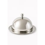 Beige & Stone Paslanmaz Çelik Fanuslu Kapaklı Sunum Tabağı 15 Cm – 13 Cm Fanus Kahvaltılık Peynir Tereyağı Tatlı Servis Tabağı