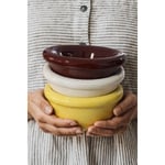 Beige & Stone Seramik Sarı Donut Dondurma Bowl Kase