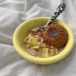 Beige & Stone Seramik Sarı Donut Dondurma Bowl Kase