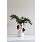 Beige & Stone Yılbaşı 2li Set Cüce Çam Ağacı Noel Baba Süs