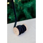 Beige & Stone Yılbaşı 2m Ahşap Makaralı Kadife Kurdele Paketleme Ağaç Süsü