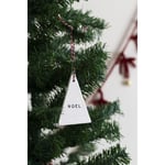 Beige & Stone Yılbaşı El Yapımı Seramik 3 Lü Çam Ağacı Süsü Noel Joy Wish