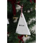 Beige & Stone Yılbaşı El Yapımı Seramik 2 Li Çam Ağacı Süsü Joy Wish