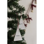Beige & Stone Yılbaşı El Yapımı Seramik Noel Çam Ağacı Süsü