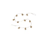 Beige & Stone Yılbaşı Jüt İp Gold Yuvarlak Çanlı Zincir Noel Çam Ağaç Süsü
