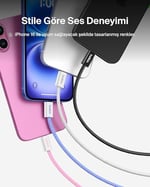 Belkin 2'li Örgülü USB-C - USB-C Kablo, 1,5 m, 60 W – Yumuşak, Esnek ve Hızlı Şarj Kablosu, iPhone 17 ve 16 Serisi, Galaxy S25, Pixel 10, iPad Pro ve Daha Fazlasıyla Uyumlu, Siyah