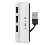 Belkin 4 USB-A Girişli HUB, USB 2.0, Seyahat Boy, Siyah