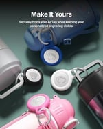 Belkin AirTag anahtarlık kılıfı (Air Tag için güvenli tutucu koruyucu kılıf, çizilmeye karşı korumalı aksesuar), 2'li paket, mavi