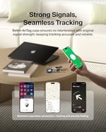 Belkin AirTag anahtarlık kılıfı (Air Tag için güvenli tutucu koruyucu kılıf, çizilmeye karşı korumalı aksesuar), 2'li paket, mavi