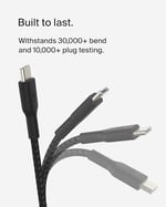 Belkin Boost Charge Örgülü USB-C, Hızlı Şarj Cihazı, USB-C Şarj Kablosu, iPhone 16, 15, Samsung Galaxy S24, S23, Pixel, iPad, MacBook,  - Seçenekler: 1,0 m, 2,0 m, Standart, USB-A - Lightning (PVC)...