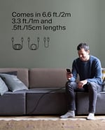 Belkin Boost Charge Örgülü USB-C, Hızlı Şarj Cihazı, USB-C Şarj Kablosu, iPhone 16, 15, Samsung Galaxy S24, S23, Pixel, iPad, MacBook,  - Seçenekler: 1,0 m, 2,0 m, Standart, USB-A - Lightning (PVC)...