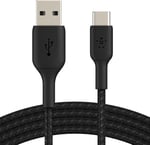 Belkin Boost Charge USB-C Kablosu (USB-C - USB-A Kablosu, USB Type-C Kablosu) 3 m, Beyaz - Seçenekler: 1,0 m, 2,0 m, Standart, USB-A - Lightning (PVC)...