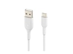 Belkin Boost Charge USB-C Kablosu (USB-C - USB-A Kablosu, USB Type-C Kablosu) 3 m, Beyaz - Seçenekler: 1,0 m, 2,0 m, Standart, USB-A - Lightning (PVC)...