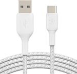 Belkin Boost Charge USB-C Kablosu (USB-C - USB-A Kablosu, USB Type-C Kablosu) 3 m, Beyaz - Seçenekler: 1,0 m, 2,0 m, Standart, USB-A - Lightning (PVC)...