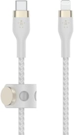 Belkin BoostCharge Pro Flex örgülü USB-C/Lightning kablosu, 1 m, MFI sertifikalı, 20 W, hızlı şarj için, PD Power Delivery ile, iPhone 14/14 Plus, 13, 12, Pro, Max, mini gibi  - Seçenekler: 1M, 2M, 3M