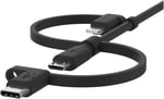 Belkin Evrensel Kablo (3'ü 1 arada USB-C, Lightning, Micro-USB Şarj Kablosu) Akıllı Telefonları, Tabletleri, Güç Bankalarını ve daha fazlasını şarj edin (3,3 ft/1 m)
