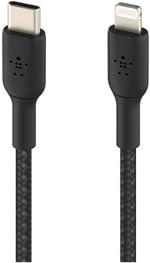Belkin Örgülü USB-C - Lightning Kablosu (Hızlı Şarj Kablosu) Hızlı Şarj MFi Sertifikalı USB-C Kablosu (2m, Beyaz) - Seçenekler: 1 m, 2 m, 3 m, Kablo, Tek, Tek Kişilik, USB-C kablosu...