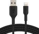 Belkin Örgülü USB-C - Lightning Kablosu (Hızlı Şarj Kablosu) Hızlı Şarj MFi Sertifikalı USB-C Kablosu (2m, Beyaz) - Seçenekler: 1 m, 2 m, 3 m, Kablo, Tek, Tek Kişilik, USB-C kablosu...