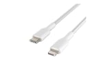 Belkin Örgülü USB-C - Lightning Kablosu (Hızlı Şarj Kablosu) Hızlı Şarj MFi Sertifikalı USB-C Kablosu (2m, Beyaz) - Seçenekler: 1 m, 2 m, 3 m, Kablo, Tek, Tek Kişilik, USB-C kablosu...