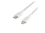 Belkin Örgülü USB-C - Lightning Kablosu (Hızlı Şarj Kablosu) Hızlı Şarj MFi Sertifikalı USB-C Kablosu (2m, Beyaz) - Seçenekler: 1 m, 2 m, 3 m, Kablo, Tek, Tek Kişilik, USB-C kablosu...