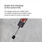 Belkin RockStar USB-C Şarj Adaptörlü 3,5 mm Ses, iPad Pro, Galaxy, Note, Google Pixel, LG G6, Sony Xperia, OnePlus ve Daha Fazlası ile Uyumlu USB-C Ses Adaptörü - Siyah