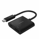 Belkin USB-C-HDMI Adaptörü Şarj Cihazı AVC002btBK,4K UHD Videoyu, Bağlı Cihazlar için 60 W’a kadar Doğrudan İletim Gücünü Deste - Seçenekler: USB C to HDMI, Multimedya Adaptörü, USB C to Multimedia...