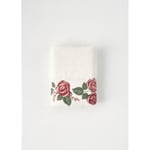 Bella Maison %100 Pamuk Rose Baskılı El Havlusu Krem (30x50 Cm) Krem