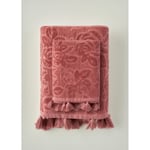 Bella Maison %100 Pamuk Rose Jakarlı El Havlusu Mürdüm (30x50 Cm) Mürdüm